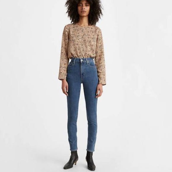Levi’s 721 high rise skinny jean in lapis trot - Picture 3 of 15